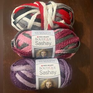 3 Skeins of Red Heart Boutique Sashay yarn